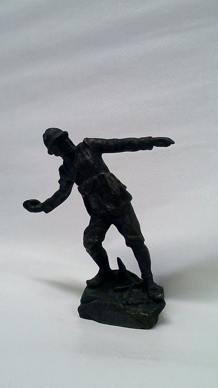 Scultura In Bronzo "soldato Di Fanteria" WW2   Anni '40    V