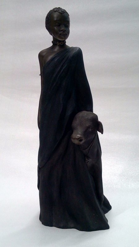 Scultura  SOUL JOURNEYS - KAMAOU - 'GUERRIERO SILENZIOSO' ALTA 26 cm  V