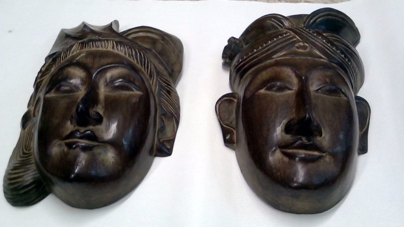 Maschera Legno Etnico  Indonesia    V