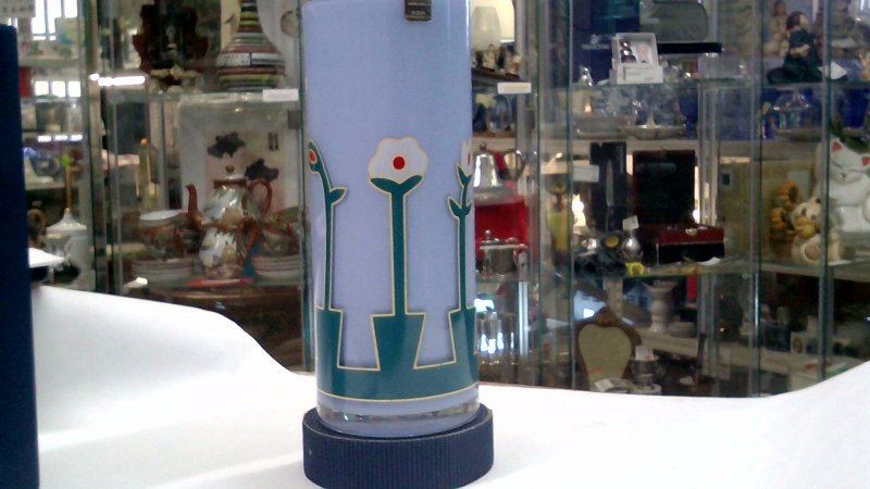 Vaso SOTTSASS ASSOCIATI -EGIZIA  In Vetro Serigrafato In Stile Menphis 