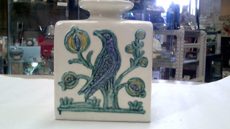 Vaso Thun Avian  Anni '50  In Ceramica Invetriata 14x17.5x9    V