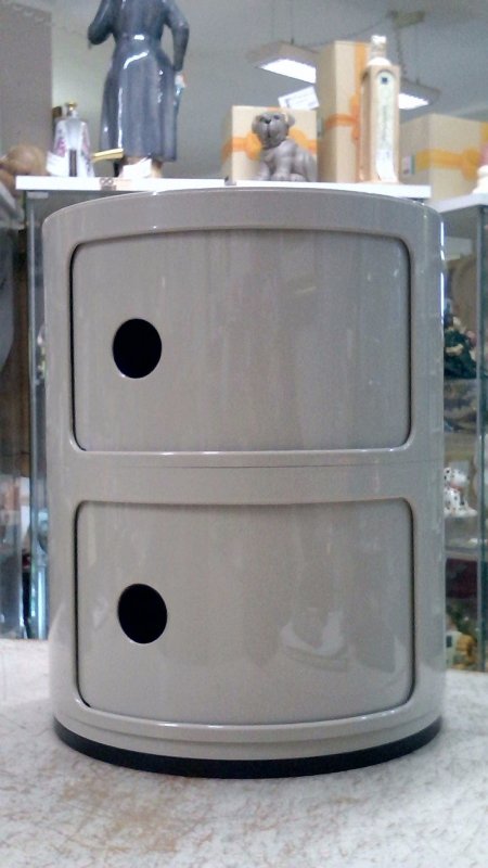 Kartell Cubo Componible 2 Ante Scorrevoli Colore Tortora Design Di CASTELLI FERRERI 