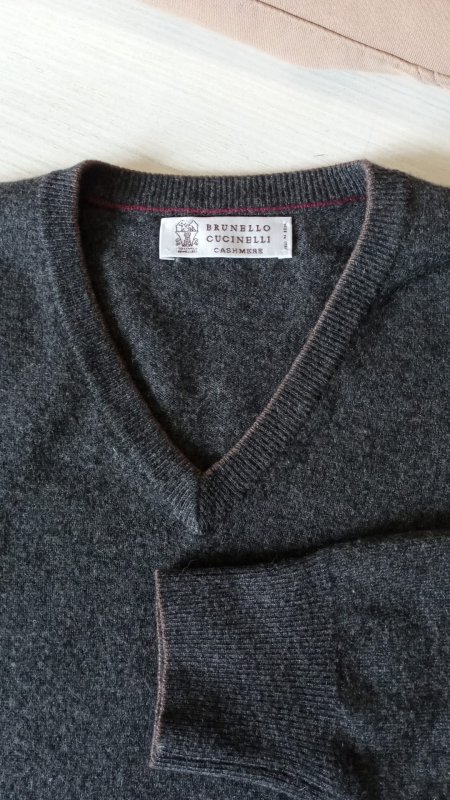 PULLOVER CASHMERE BRUNELLO CUCINELLI TG L SCOLLO V