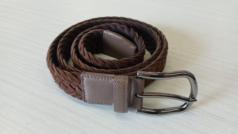 CINTURA TOD'S PELLE SCAMOSCIATA INTRECCIATA