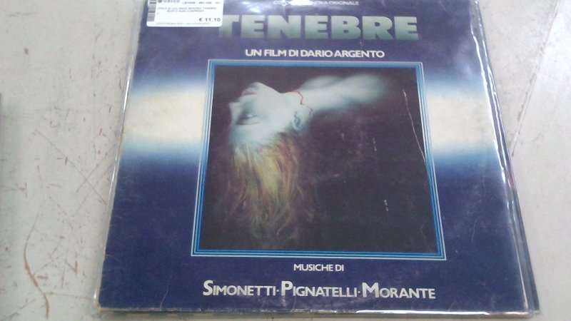 Vinile 33 Colonna Sonora Tenebre                Busta Non Compresa                  V