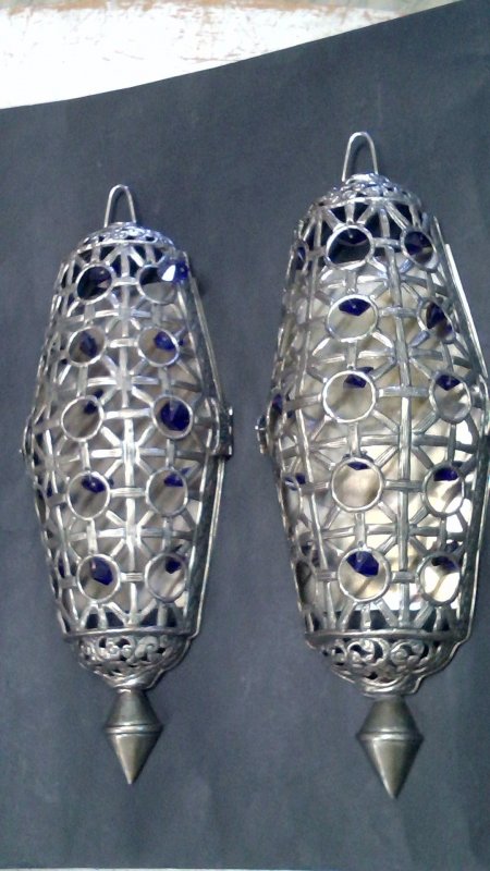 Coppia Applicque Decorative Metallo    V