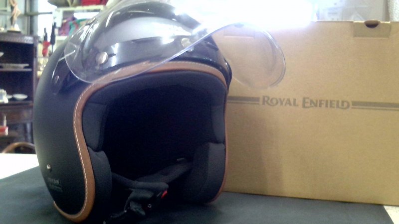 Casco Moto Royal Enfield Jet con Visiera a Bolla - Matt Black  XL  Piccolo Difetto  V