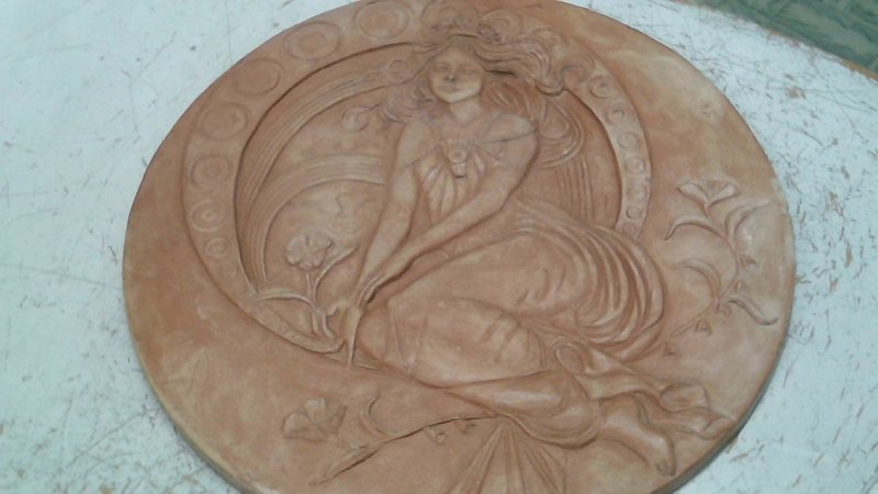 Decorazione Da Parete In  Terracotta Toscana "fatina"    46cm    V