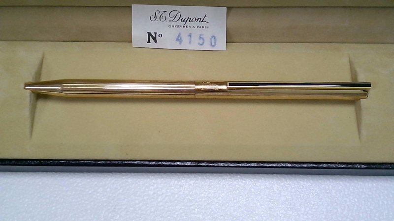 Penna Sfera Dupont Dotata Con Riga In Lacca Nera 44KDA19 Scatola E Libretto  V