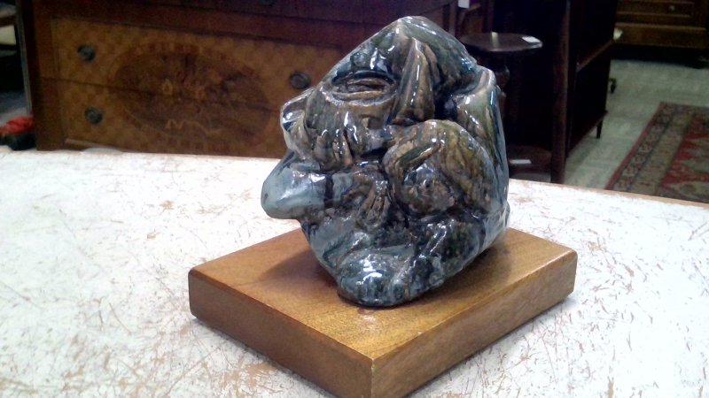 Scultura Terrcotta Smaltata  Probabilmente Di Vincenzo Babini  Faenza   V
