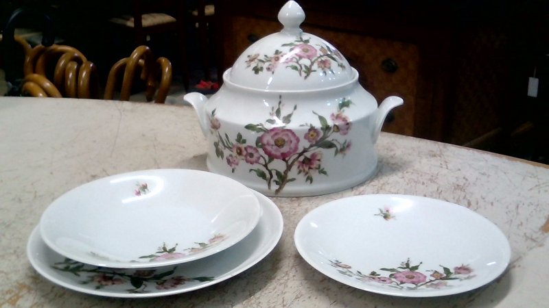 Servizio Piatti Ankap  Decorto Fiori  12posti   +zupp+ins+tondo+ovale    V