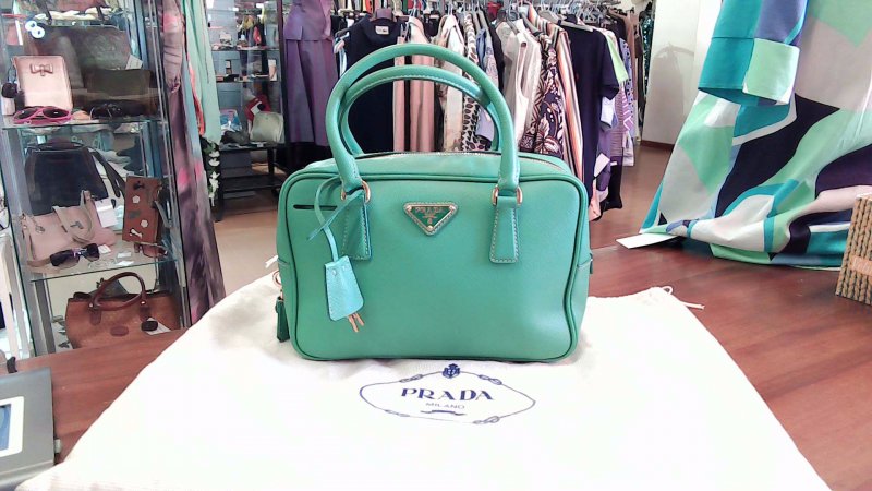 Bauletto Prada Saffiano Verde Con Dustbag R