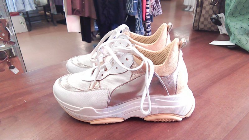 SNEAKER PELLE GIALLA 38 K 