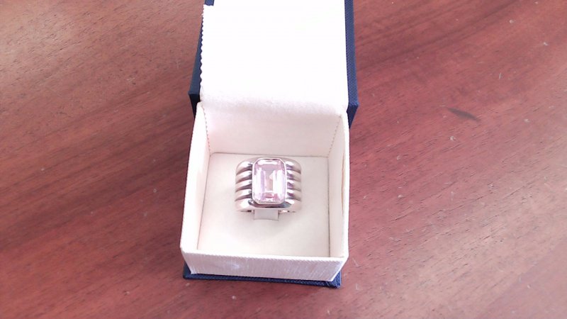 Anello Argento Quarzo Rosa R