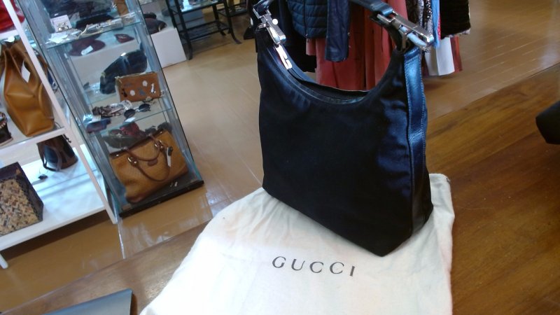 Borsa Tela Vintage Gucci Rifiniture In Pelle R