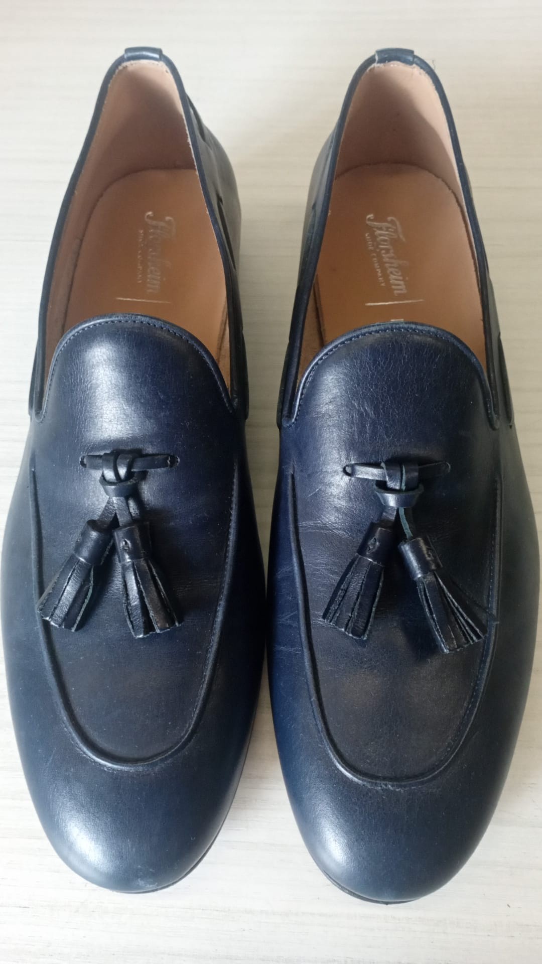 MOCASSINO PELLE UOMO  BLU IMPERIAL 42